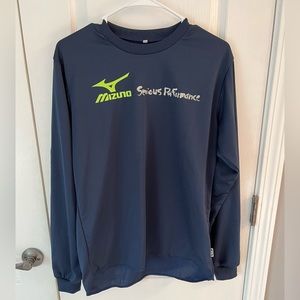 Rare Mizuno Long Sleeve Tech Running Shirt Sz Med